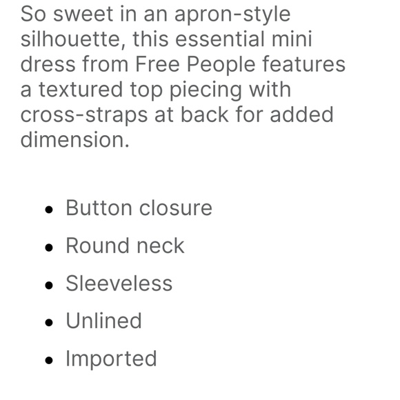 🆕️ Free People Mini Dress - Picture 2 of 3